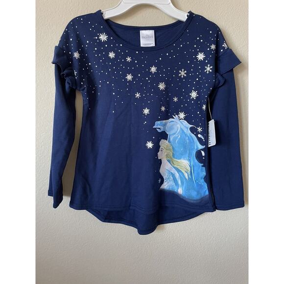 Disney Frozen II Princess Queen Elsa The Nokk Long Sleeve Top Pants Set Size 8 - Picture 3 of 11